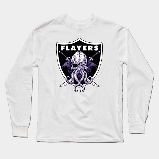 Flayers Team (Alt Print) Long Sleeve T-Shirt by Miskatonic Designs